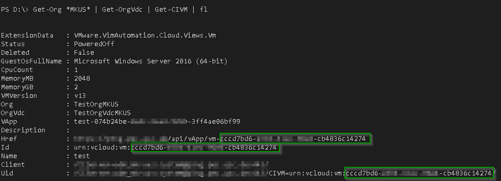 vCloud Director Dynamic Security Group with Tag - PowerCLI Get VM ID